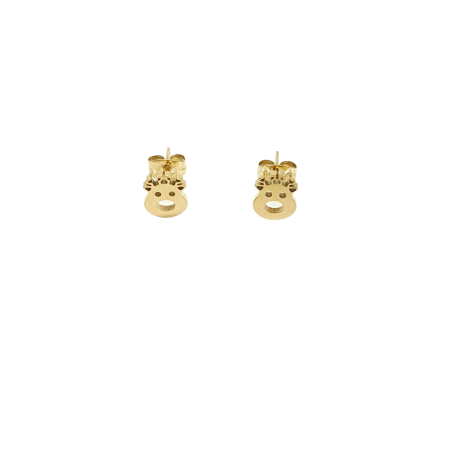 earrings gold stud steel deer1